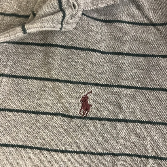 Polo Ralph Lauren Blue Label Men's Cotton Blue And Grey Striped Shirt, Sz. L. - Picture 6 of 7